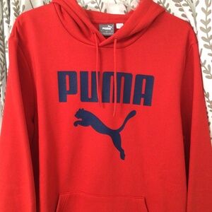 Puma hoodie sweatshirt in bright red
